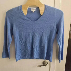 Charter Club Light Blue cashmere‎ sweater Size XL